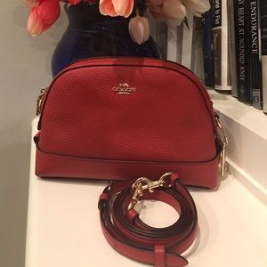 COACH Dome Crossbody (Red)